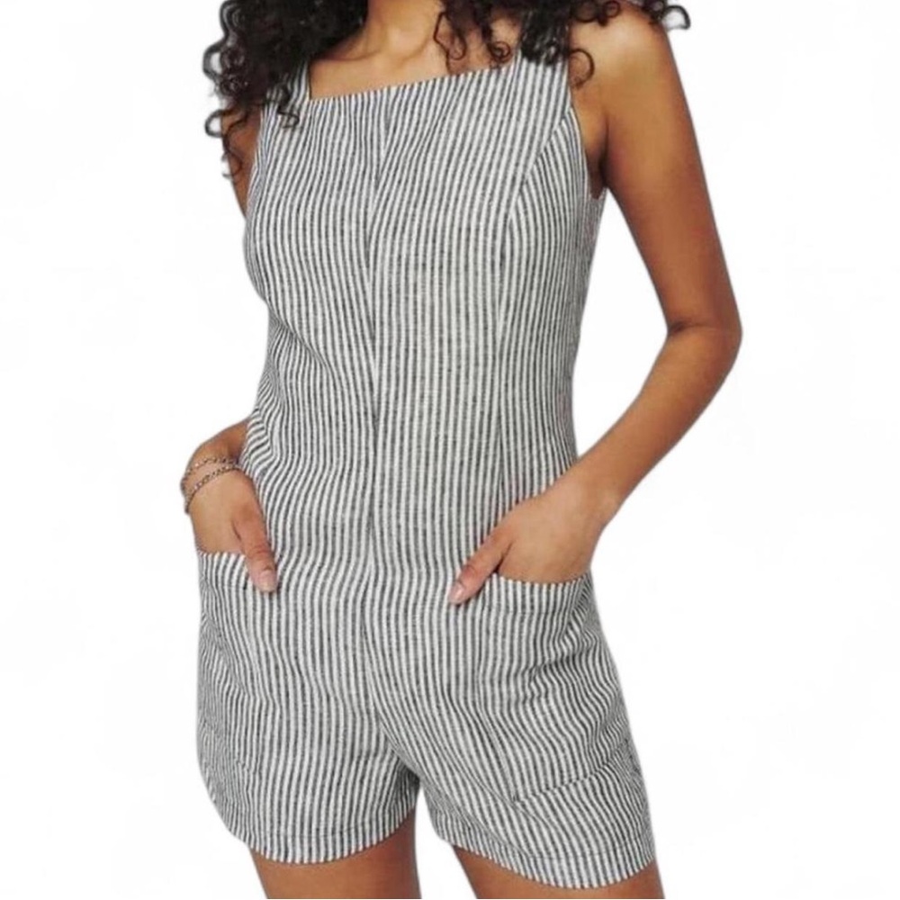 Reformation Striped Romper